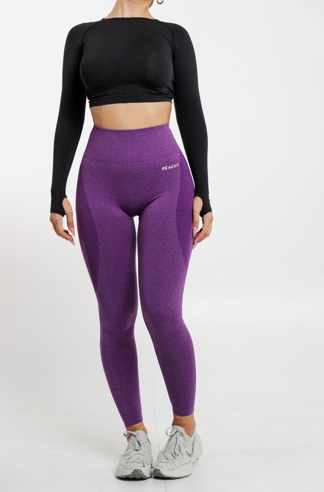 Lilac Melange Recycled Seamless Leggings – Just Strong